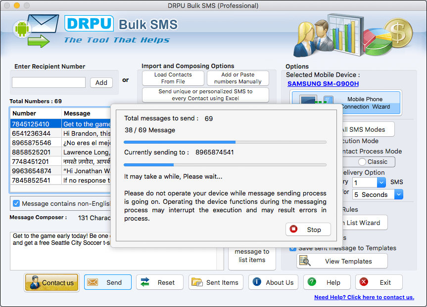 mac professional bulk sms software