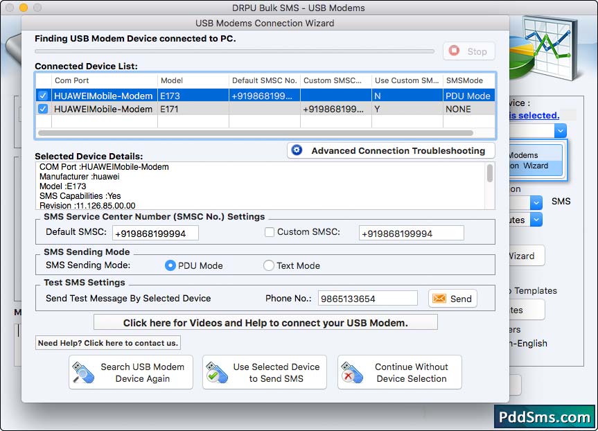 Mac Bulk SMS Software for USB Modems