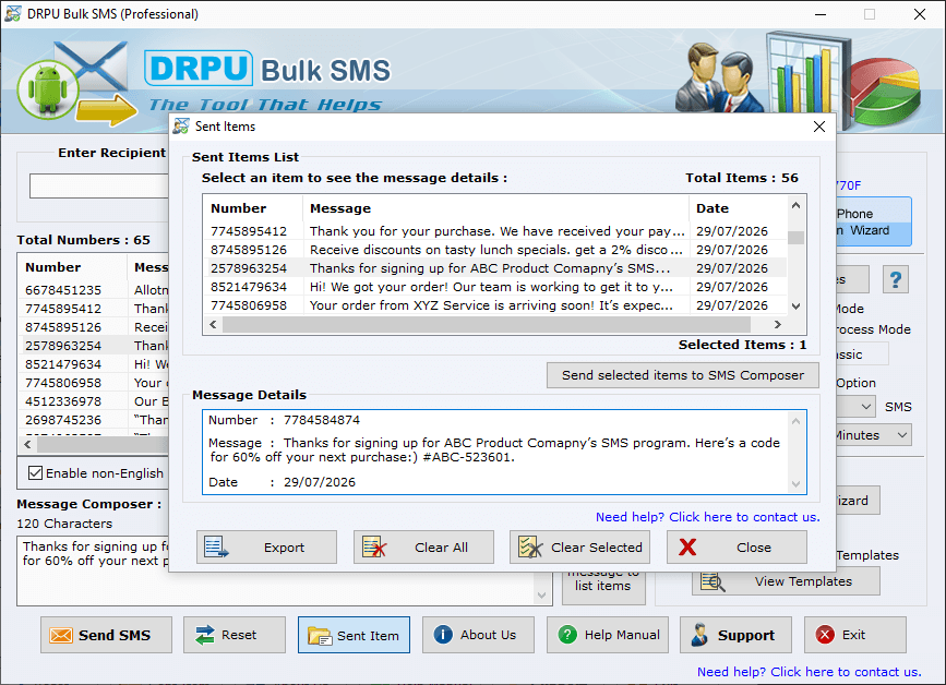 Bulk SMS Software Professional